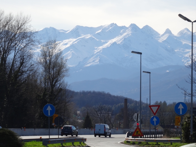 The alps on the French-Italian border