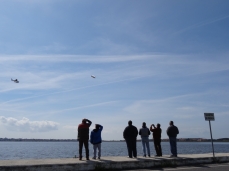 Flying planes on Lago di Patria