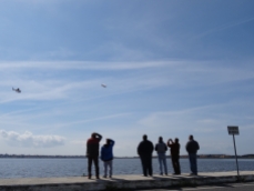 Flying planes on Lago di Patria