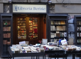 The bookshops and stalls of Port'Alba in Naples, Italy